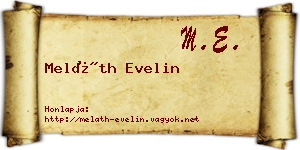 Meláth Evelin névjegykártya